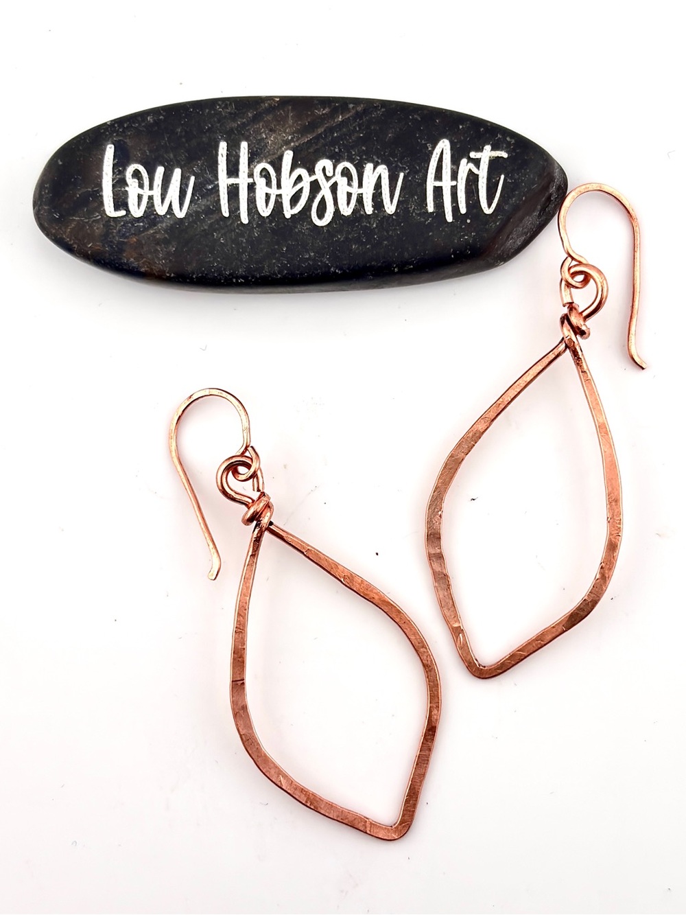 HANDMADE Pure Copper Modern Dangle Earrings, Artisan Jewelry Gift for Her